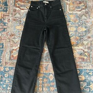 Madewell Slim Wide-Leg Crop Black Women's Jeans